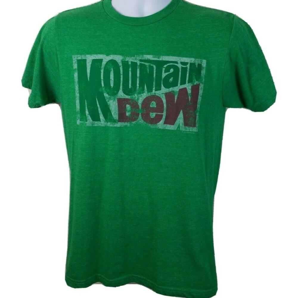 Official Savvy Mountain Dew Soda Logo Green Tshirt Size Small